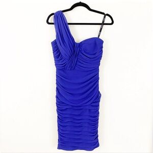 Tadashi Shoji Vibrant Purple One-Shoulder Dress 6P